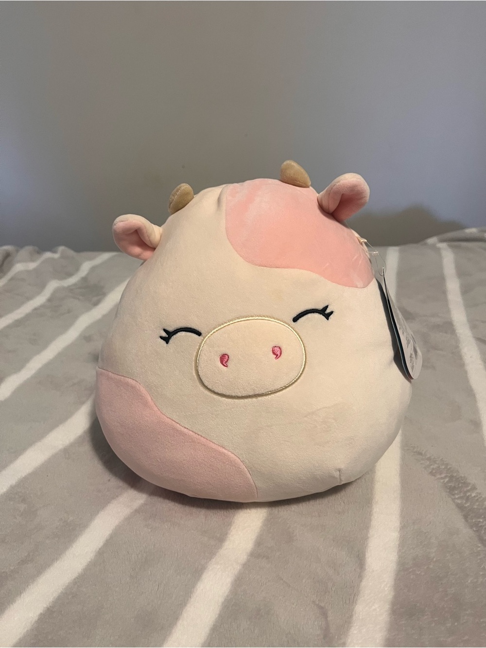 Squishmallows Pink and Cream Cow Plush